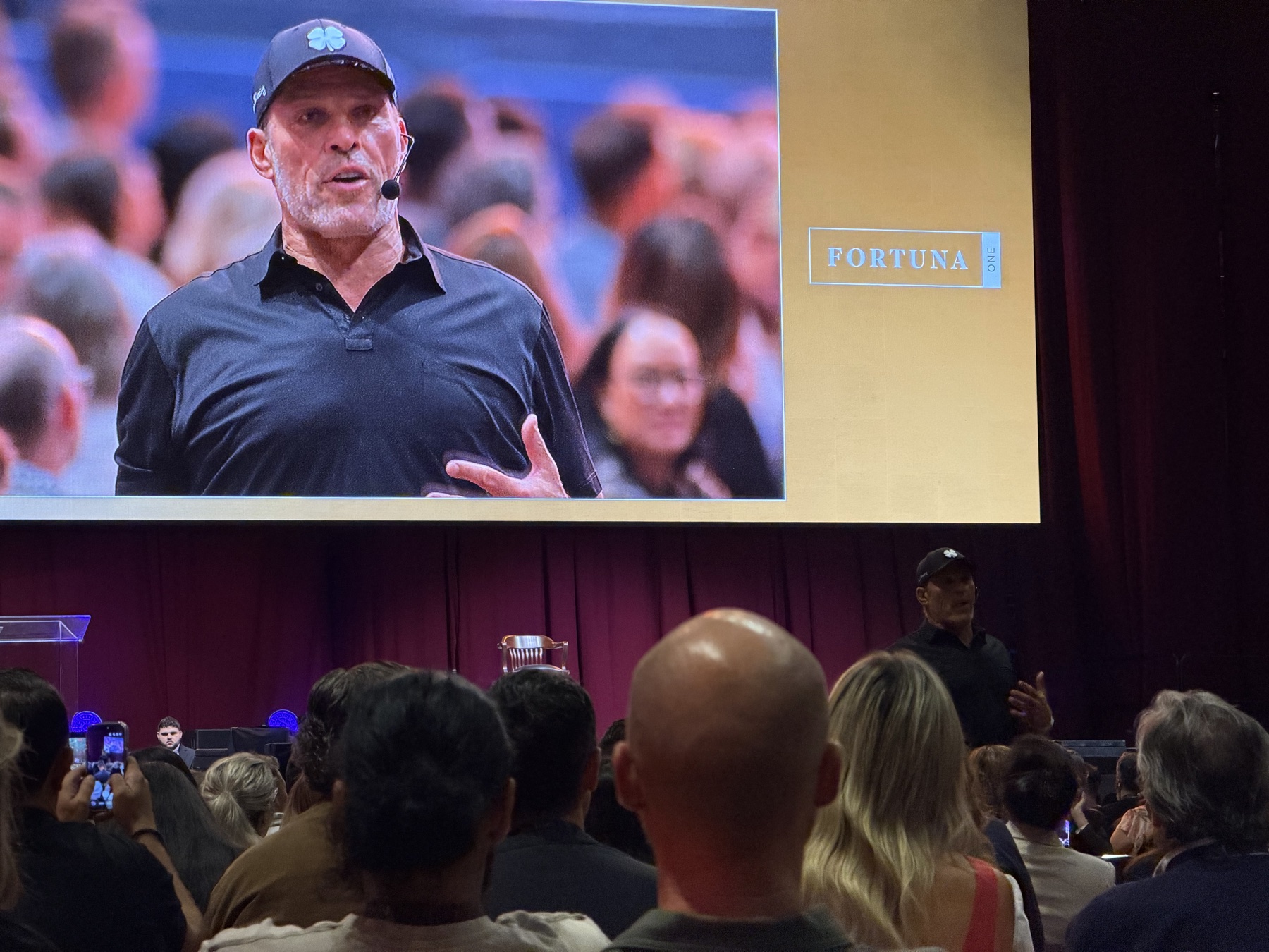 Tony Robbins speaking to the Fortuna One audience in Sydney